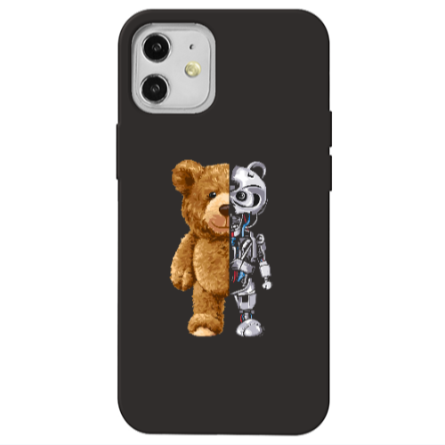 Apple iPhone 12 Glacier Black Colored Silicone TPU Θήκη
