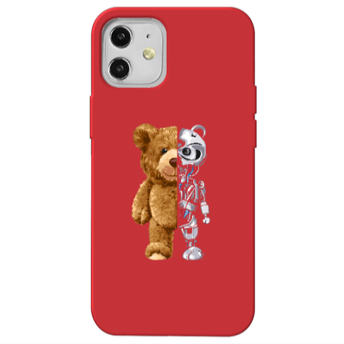 Apple iPhone 12 Glacier Red Colored Silicone TPU Θήκη