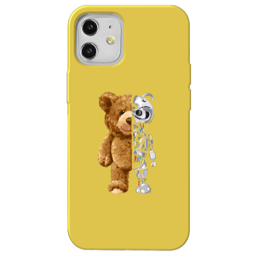 Apple iPhone 12 Glacier Yellow Colored Silicone TPU Θήκη