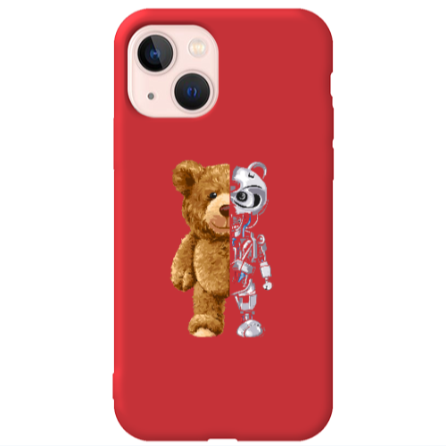 Apple iPhone 13 Glacier Red Colored Silicone TPU Θήκη