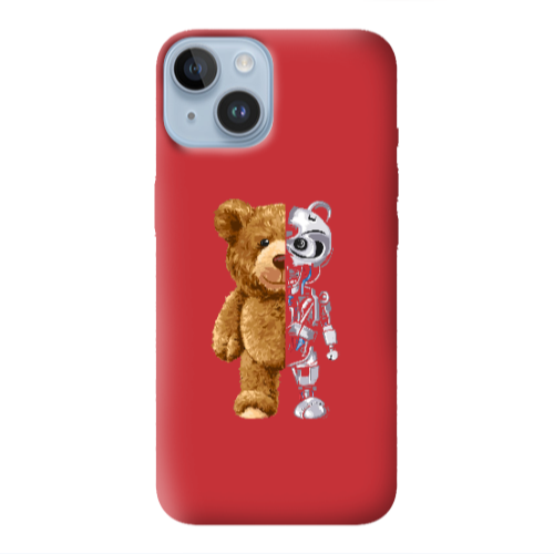 Apple iPhone 14 Plus Glacier Red Colored Silicone TPU Θήκη