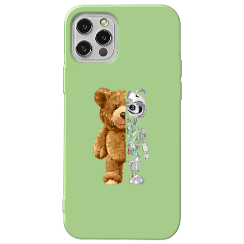 Apple iPhone 12 Pro Max Glacier Light Green Colored Silicone TPU Θήκη