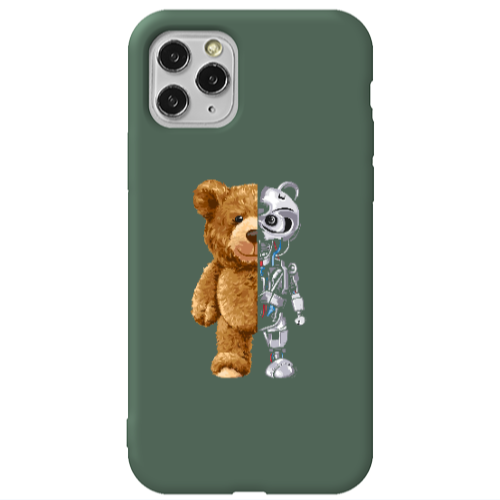 Apple iPhone 11 Pro Max Glacier Dark Green Colored Silicone TPU Θήκη