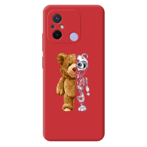 Xiaomi Redmi 12C Glacier Red Colored Silicone TPU Θήκη