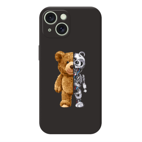 Apple iPhone 15 Glacier Black Colored Silicone TPU Θήκη
