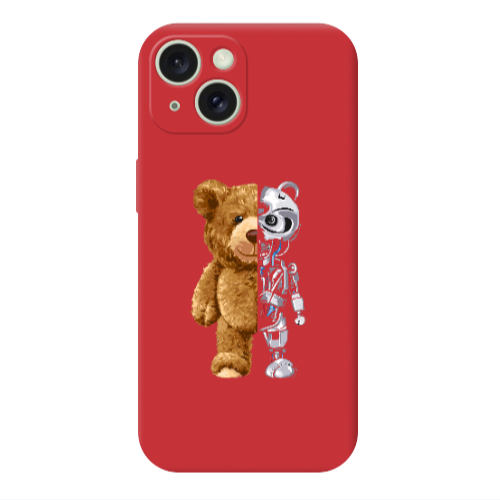 Apple iPhone 15 Glacier Red Colored Silicone TPU Θήκη