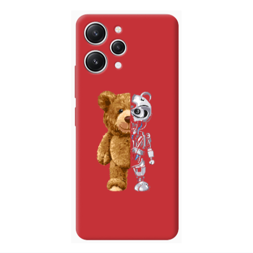 Xiaomi Redmi 12 Glacier Red Colored Silicone TPU Θήκη