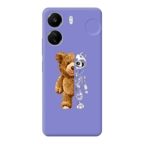 Xiaomi Redmi 13C Glacier Purple Colored Silicone TPU Θήκη