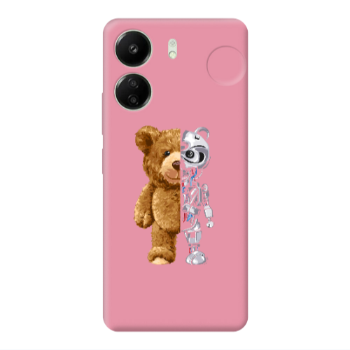 Xiaomi Redmi 13C Glacier Pink Colored Silicone TPU Θήκη