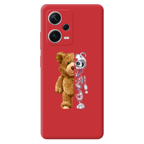 Xiaomi Poco X5 Glacier Red Colored Silicone TPU Θήκη