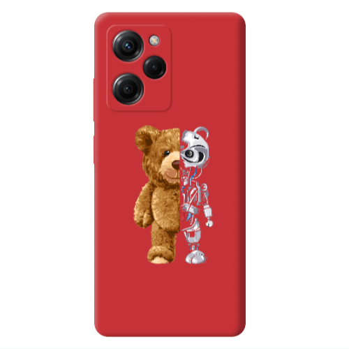 Xiaomi Poco X5 Pro Glacier Red Colored Silicone TPU Θήκη