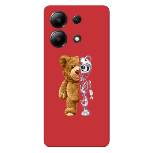 Xiaomi Redmi Note 13 4G Glacier Red Colored Silicone TPU Θήκη