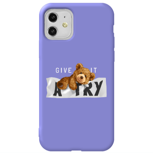Apple iPhone 11  Give me Purple Colored Silicone TPU Θήκη