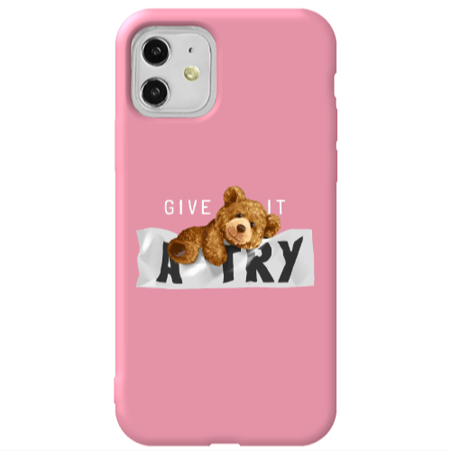 Apple iPhone 11  Give me Pink Colored Silicone TPU Θήκη