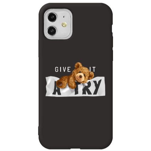 Apple iPhone 11  Give me Black Colored Silicone TPU Θήκη