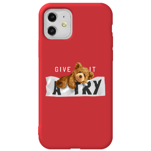 Apple iPhone 11  Give me Red Colored Silicone TPU Θήκη