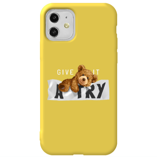 Apple iPhone 11  Give me Yellow Colored Silicone TPU Θήκη