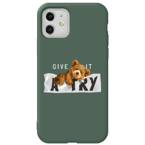 Apple iPhone 11  Give me Dark Green Colored Silicone TPU Θήκη
