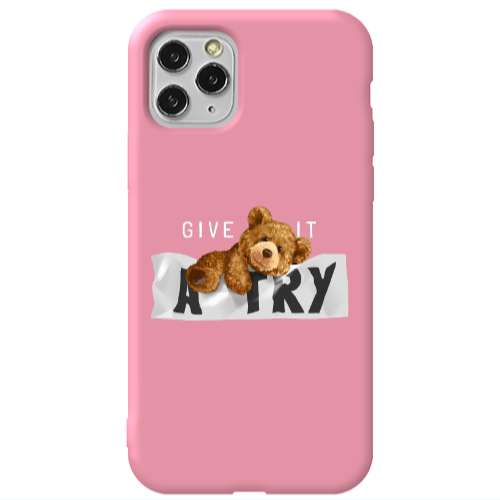 Apple iPhone 11 Pro Give me Pink Colored Silicone TPU Θήκη