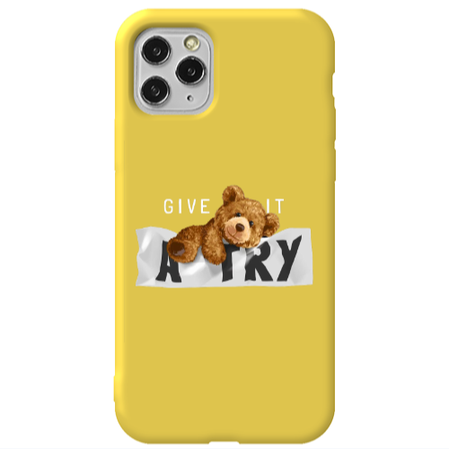 Apple iPhone 11 Pro Give me Yellow Colored Silicone TPU Θήκη