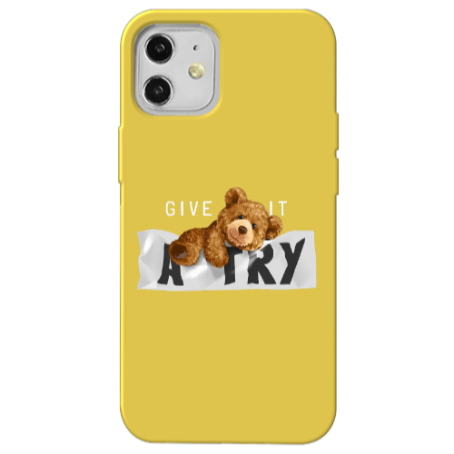 Apple iPhone 12 Give me Yellow Colored Silicone TPU Θήκη