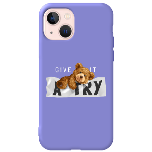 Apple iPhone 13 Give me Purple Colored Silicone TPU Θήκη