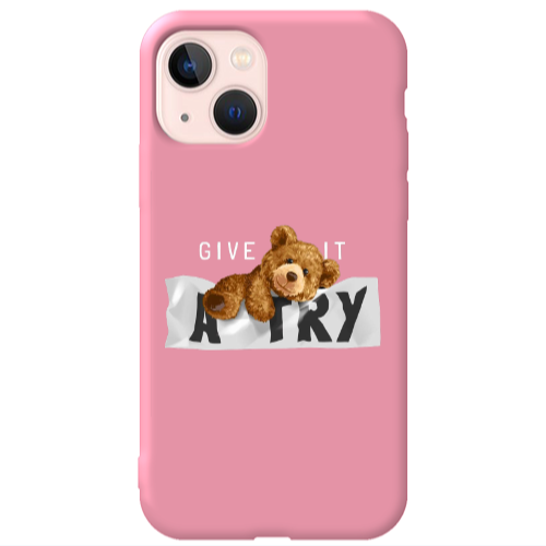Apple iPhone 13 Give me Pink Colored Silicone TPU Θήκη