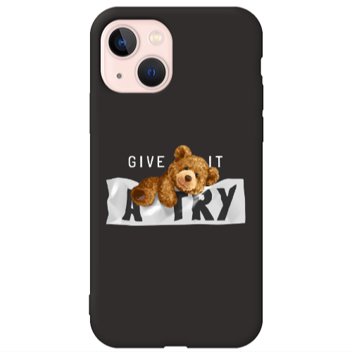 Apple iPhone 13 Give me Black Colored Silicone TPU Θήκη