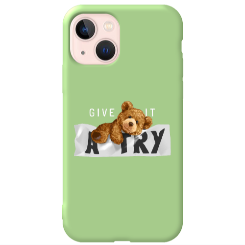 Apple iPhone 13 Give me Light Green Colored Silicone TPU Θήκη
