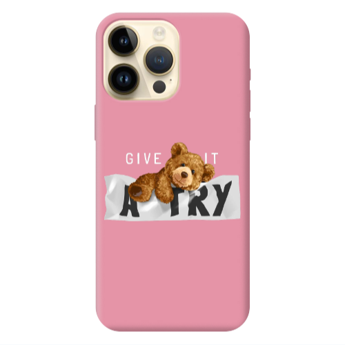 Apple iPhone 13 Pro Max Give me Pink Colored Silicone TPU Θήκη