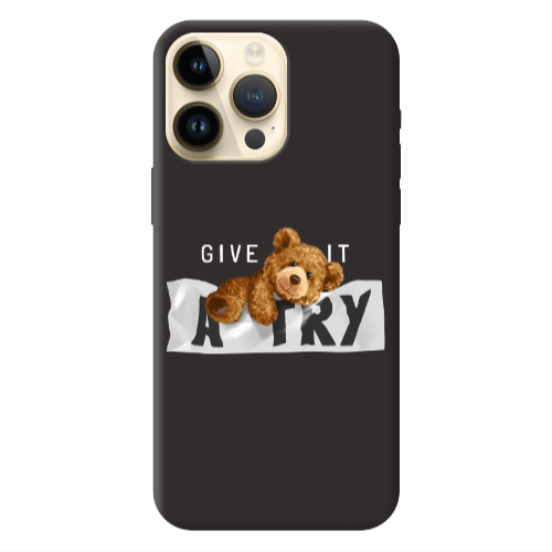 Apple iPhone 13 Pro Max Give me Black Colored Silicone TPU Θήκη