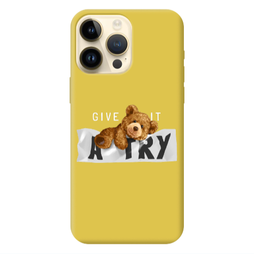 Apple iPhone 13 Pro Max Give me Yellow Colored Silicone TPU Θήκη