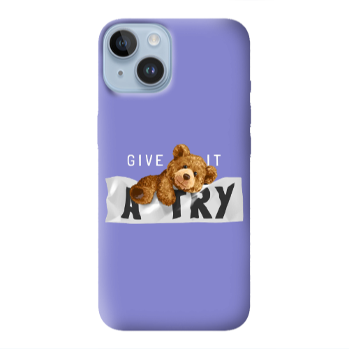Apple iPhone 14  Give me Purple Colored Silicone TPU Θήκη