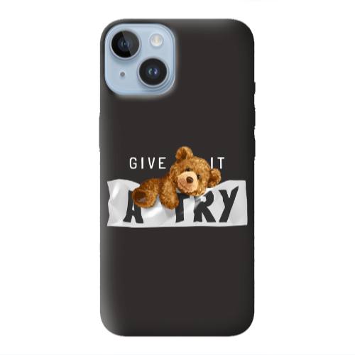 Apple iPhone 14 Plus Give me Black Colored Silicone TPU Θήκη