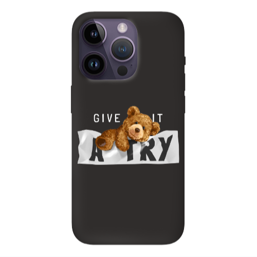 Apple iPhone 14 Pro  Give me Black Colored Silicone TPU Θήκη