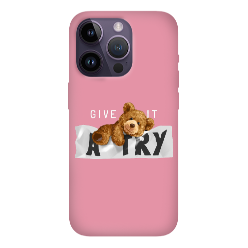 Apple iPhone 14 Pro Max Give me Pink Colored Silicone TPU Θήκη