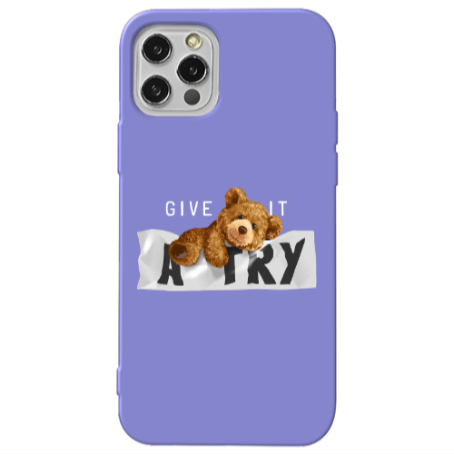Apple iPhone 13 Pro Give me Purple Colored Silicone TPU Θήκη