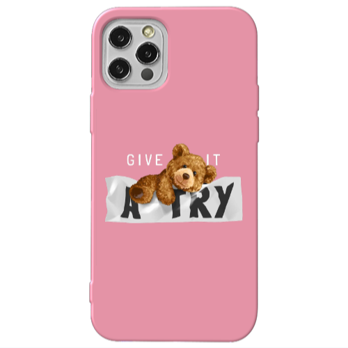 Apple iPhone 13 Pro Give me Pink Colored Silicone TPU Θήκη