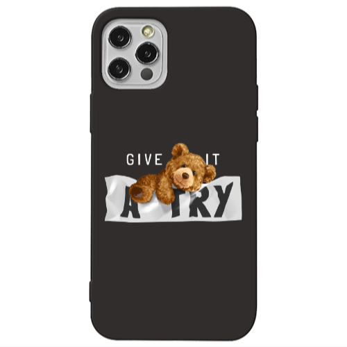 Apple iPhone 13 Pro Give me Black Colored Silicone TPU Θήκη