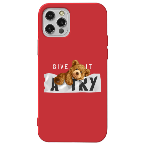 Apple iPhone 13 Pro Give me Red Colored Silicone TPU Θήκη