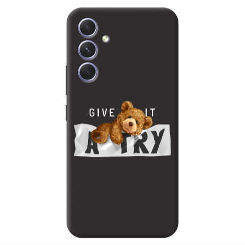 Samsung A54 Give me Black Colored Silicone TPU Θήκη