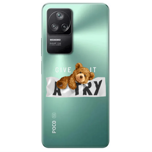 Xiaomi Poco F4 Give me Transparent Silicone TPU Θήκη