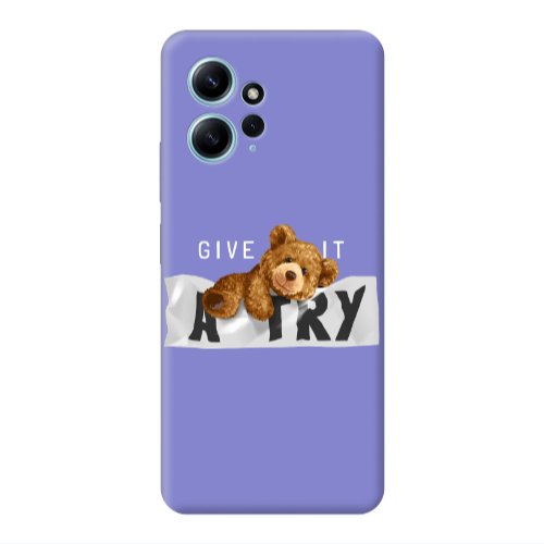 Xiaomi Redmi Note 12 4G Give me Purple Colored Silicone TPU Θήκη