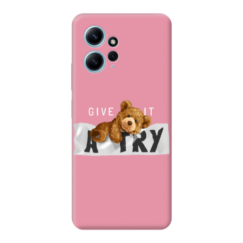 Xiaomi Redmi Note 12 4G Give me Pink Colored Silicone TPU Θήκη