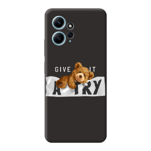 Xiaomi Redmi Note 12 4G Give me Black Colored Silicone TPU Θήκη