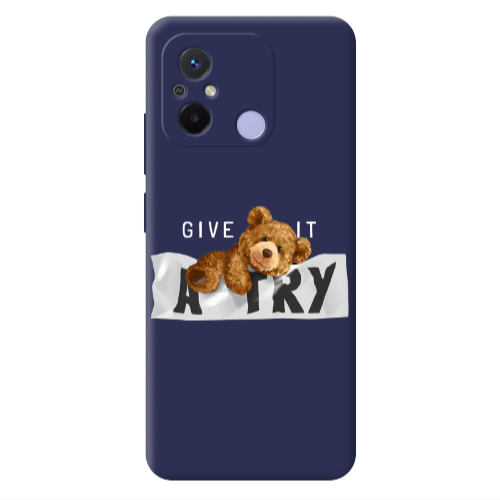 Xiaomi Redmi 12C Give me Dark blue Colored Silicone TPU Θήκη
