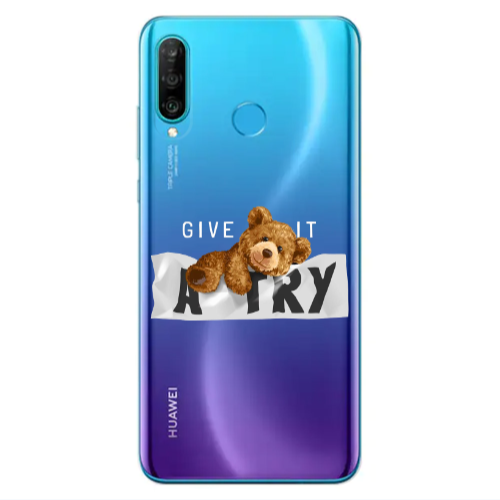 Huawei P30 Lite Give me Transparent Silicone TPU Θήκη