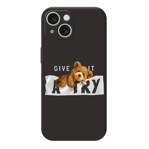 Apple iPhone 15 Give me Black Colored Silicone TPU Θήκη