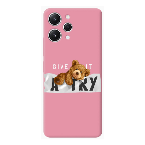 Xiaomi Redmi 12 Give me Pink Colored Silicone TPU Θήκη