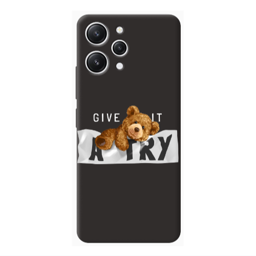 Xiaomi Redmi 12 Give me Black Colored Silicone TPU Θήκη